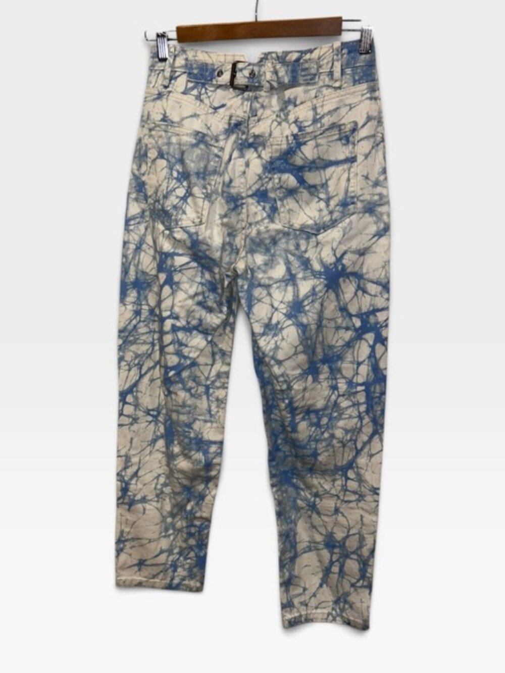 rachel comey blue white tie dye jeans 0